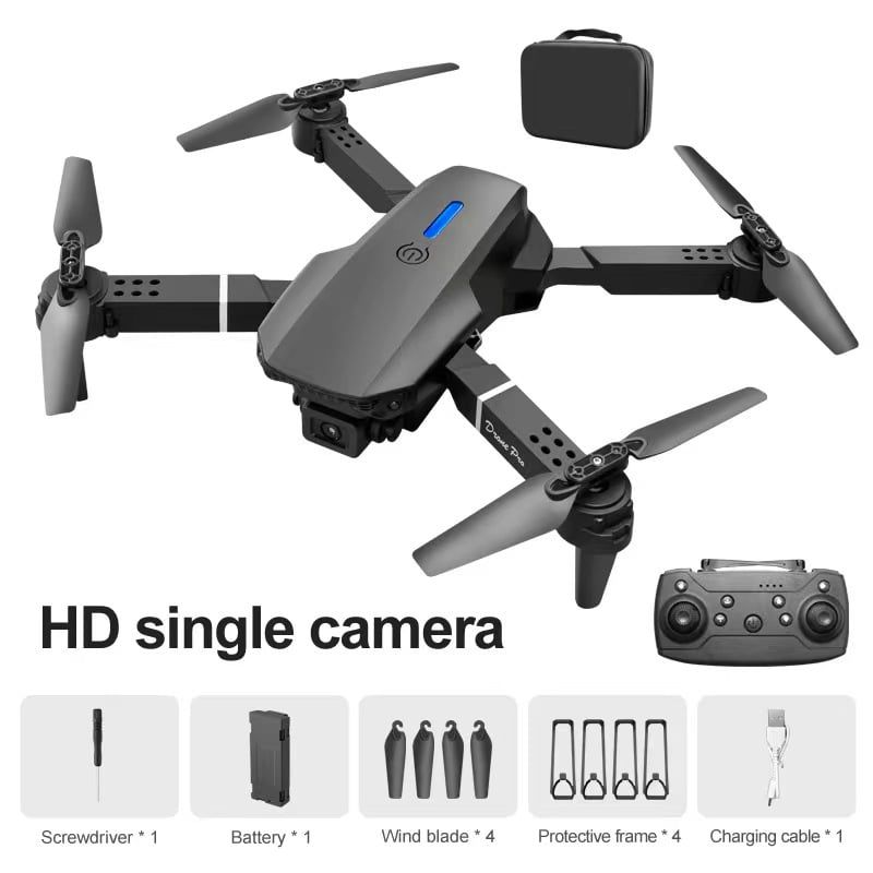 BRO TOUMI - Toumi Dron DR-E 4k Doble Cámara Wifi Plegable Bolso Recargable Via Usb
