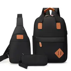 BRO TOUMI - Mochilas Backpack Impermeable Puerto Usb Set 3 in 1