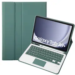 RENVMEXY - Touch Bluetooth Teclado A09B-A Verde Oscuro Para Samsung Tab A9 Plus