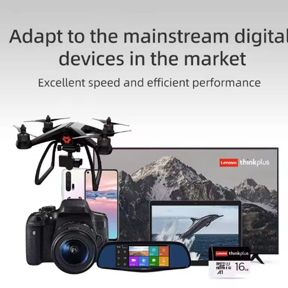 LENOVO - Tarjeta de memoria Lenovo de 256 GB con adaptador de tamaño completo