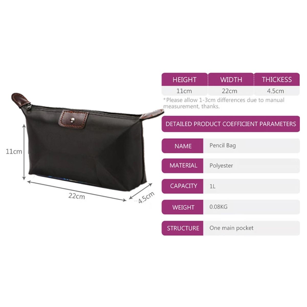 BRO TOUMI - 4 en 1 Mochila Infantil DragonBall Lonchera Estuche Negro