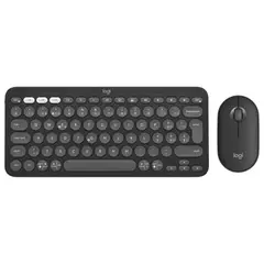 LOGITECH - Teclado K380 PEBBLE 2 COMBO Bluetooth Negro Y Ratón B