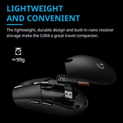 Imagen 2 del producto Mouse Inalámbrico Lightspeed G304 Gamer Ratón Negro