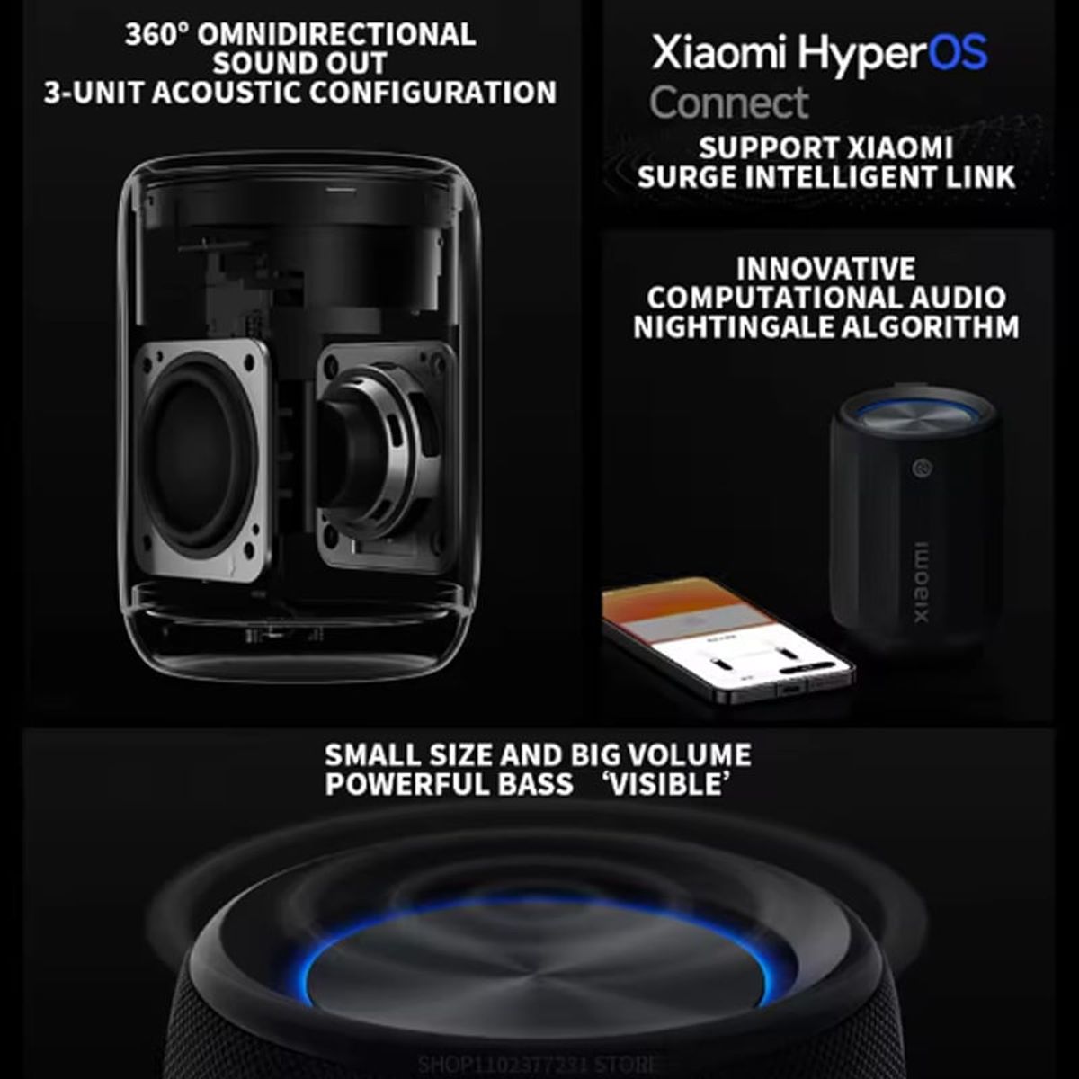 XIAOMI - Mini Parlante Bluetooth Xiaomi Altavoz IP67  Rojo