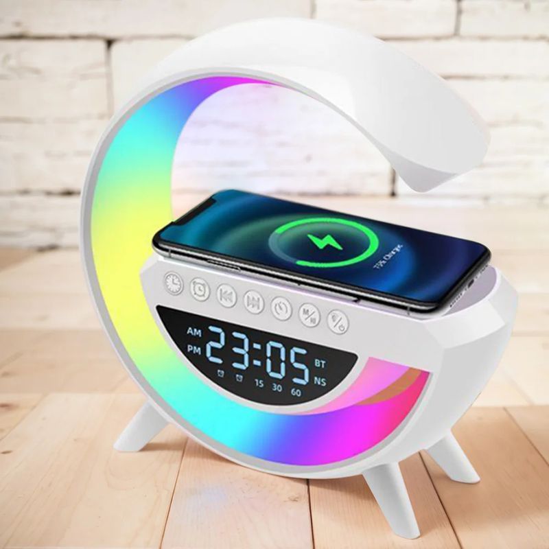 GENERICO - PARLANTE CARGADOR INALÁMBRICO LÁMPARA RGB bluetooth
