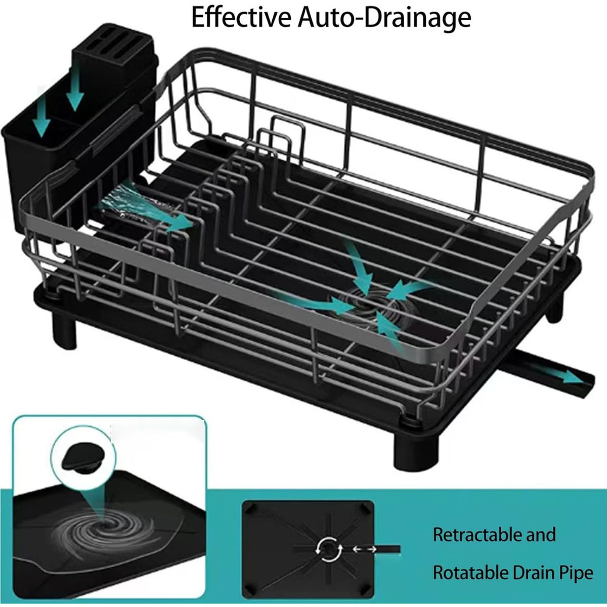 EVERSO - Escurridor Secador Platos 2 Niveles Organizador Rack Cocina