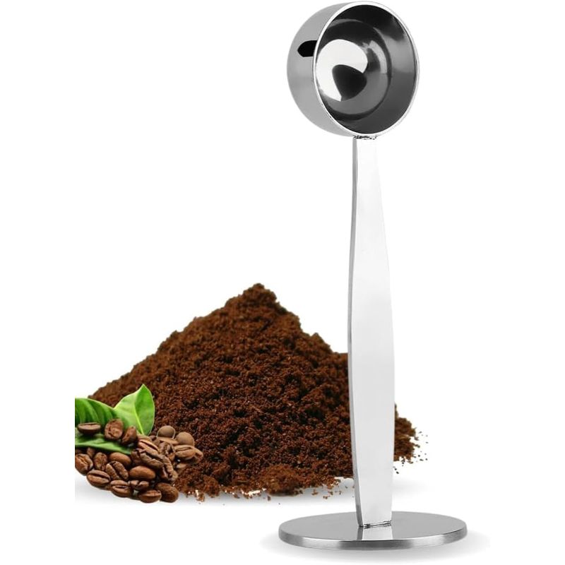 KUANGYE - Cuchara Prensa Para Cafe De Doble Uso Acero Inoxidable