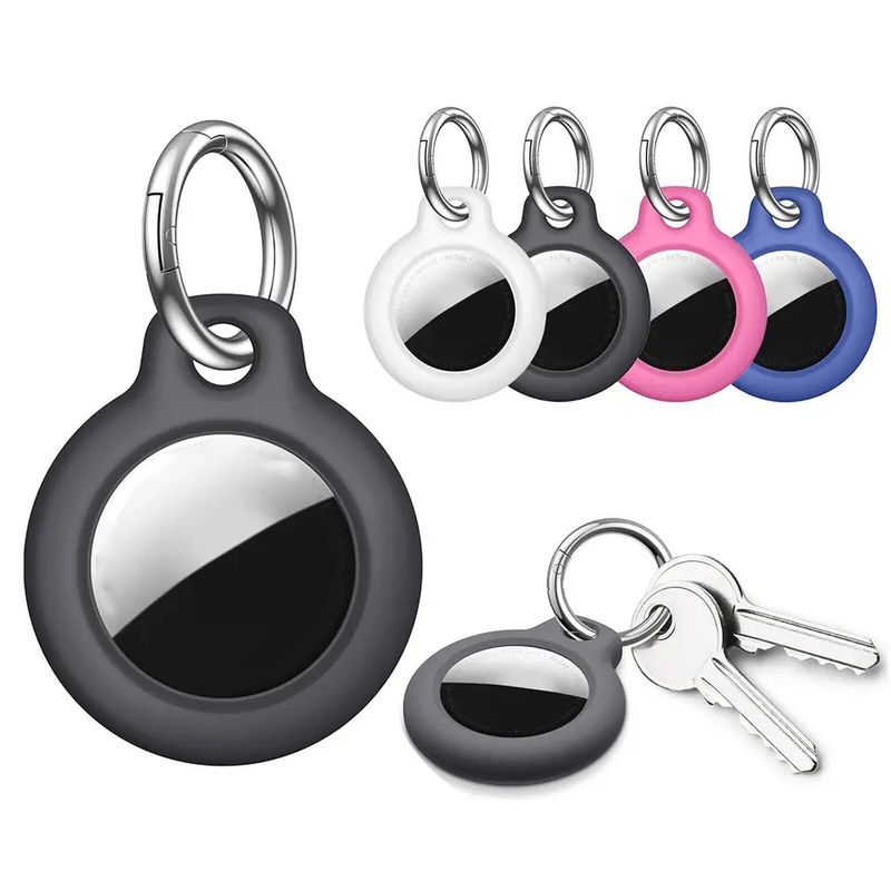 KUANGYE - 4 Pieza Llaveros Para AirTag Funda Protectora De Silicona