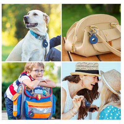 Imagen 2 del producto 4 Pieza Llaveros Para AirTag Funda Protectora De Silicona