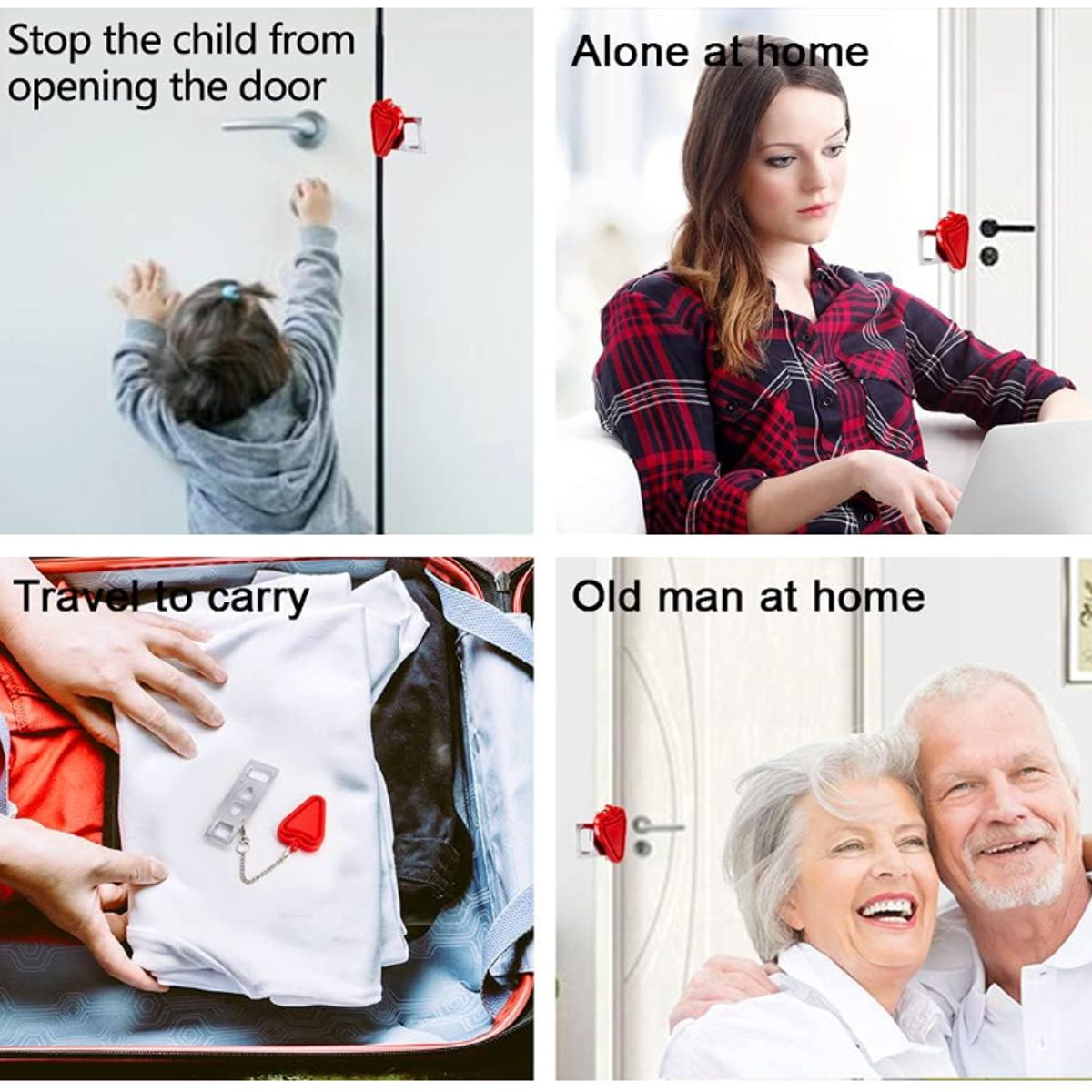 KUANGYE - Cerradura De Puerta De Familia Portátil Antirrobo De Viaje