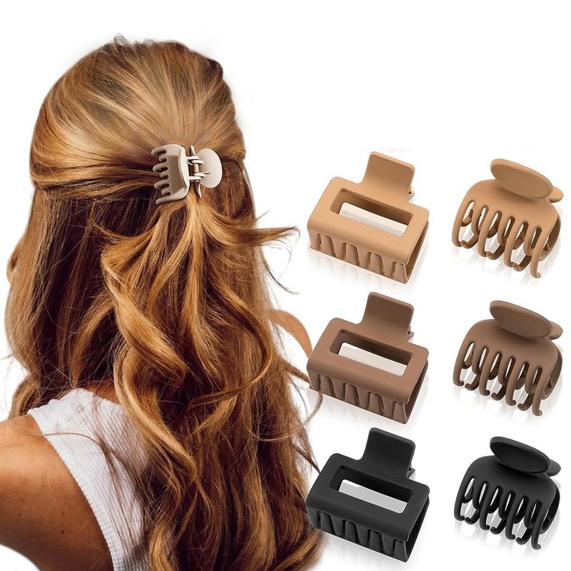GENERICO - Pack 6 Pinzas Tiburon Para Cabello De Mujer Y Niña
