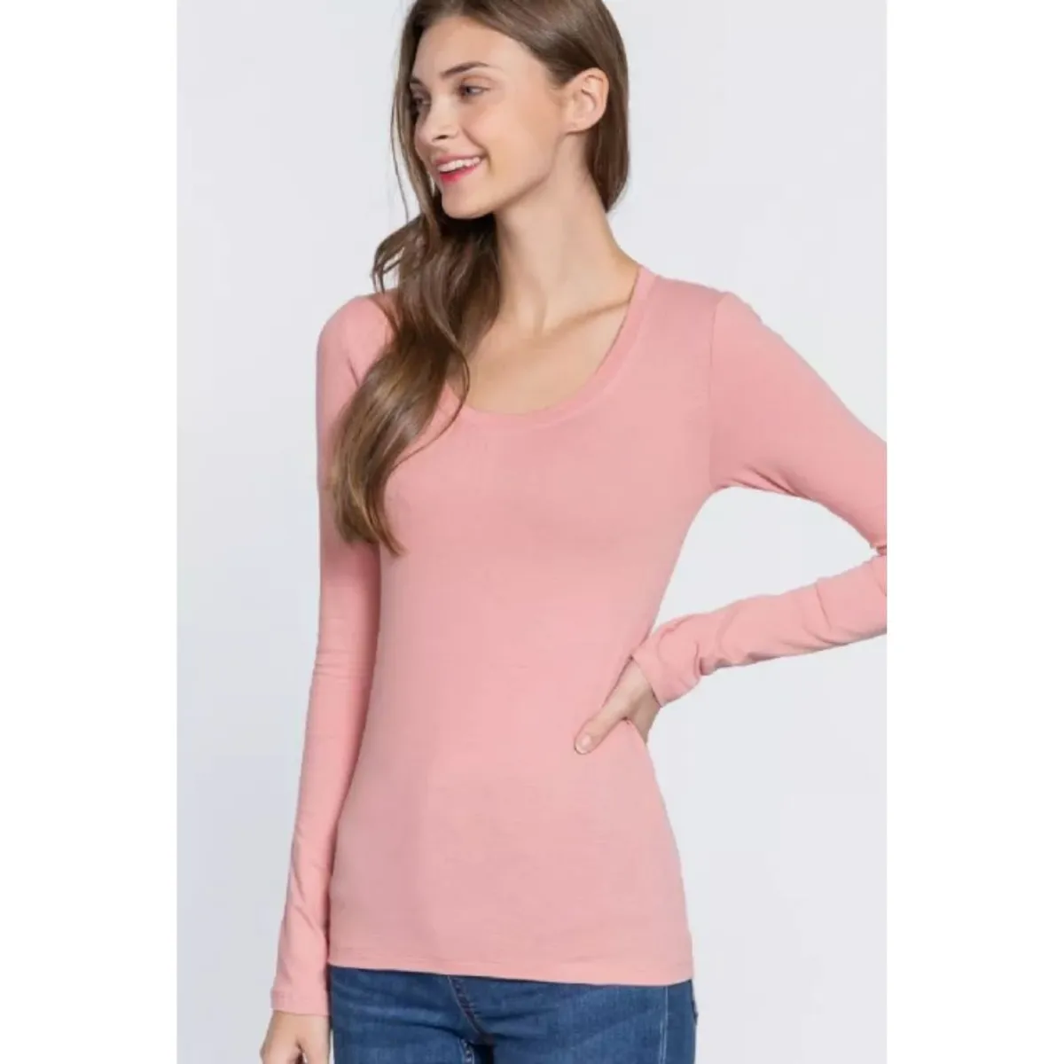 LIKE SHOP - Camiseta Mujer Elasticada Manga Larga Bambu 2123