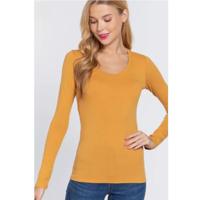 MPROPIA - Camiseta Mujer Elasticada Manga Larga Bambu 2123