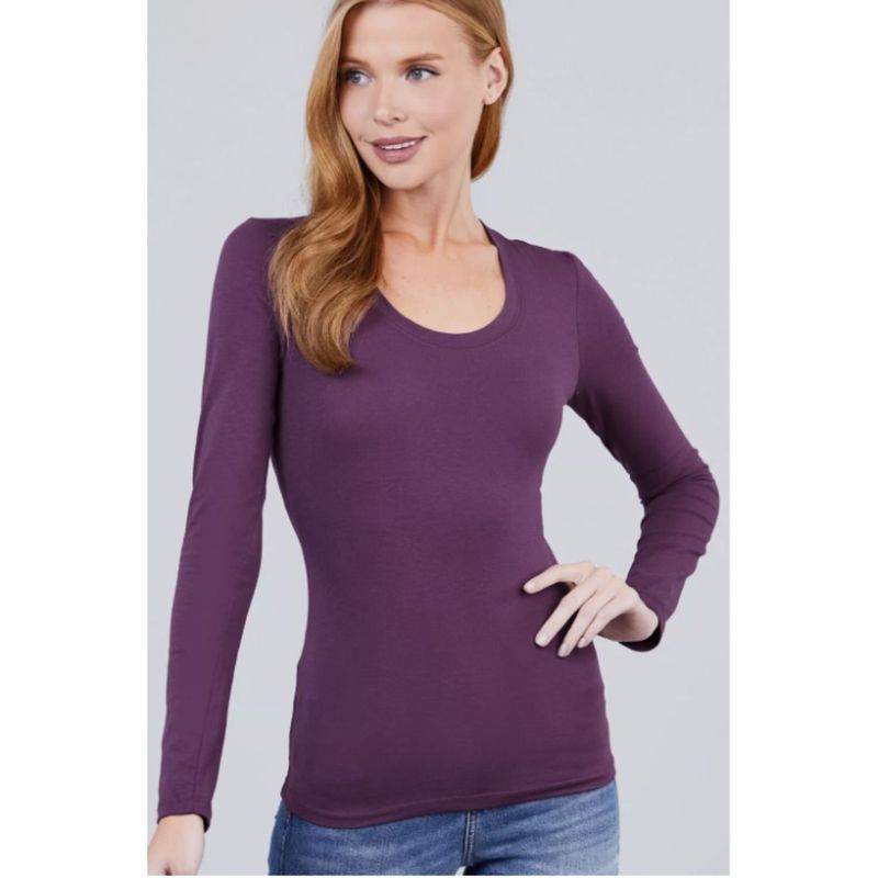 MPROPIA - Camiseta Mujer Elasticada Manga Larga Bambu 2123