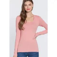 LIKE SHOP - Camiseta Mujer Elasticada Manga Larga Bambu 2123