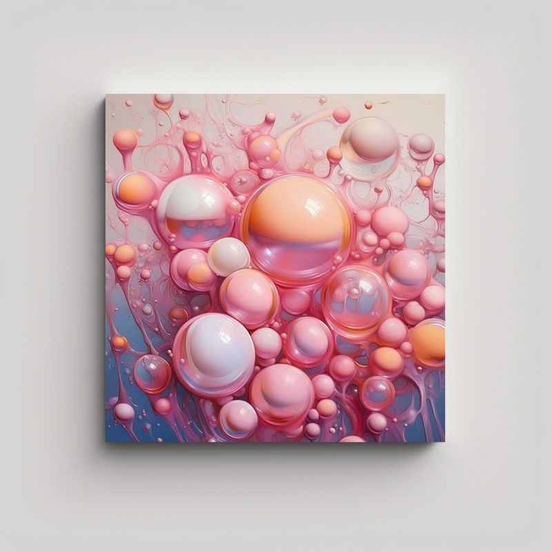 GENERICO - Pinturas Decorativas En Tonos Pastel Con 80x80 Cm