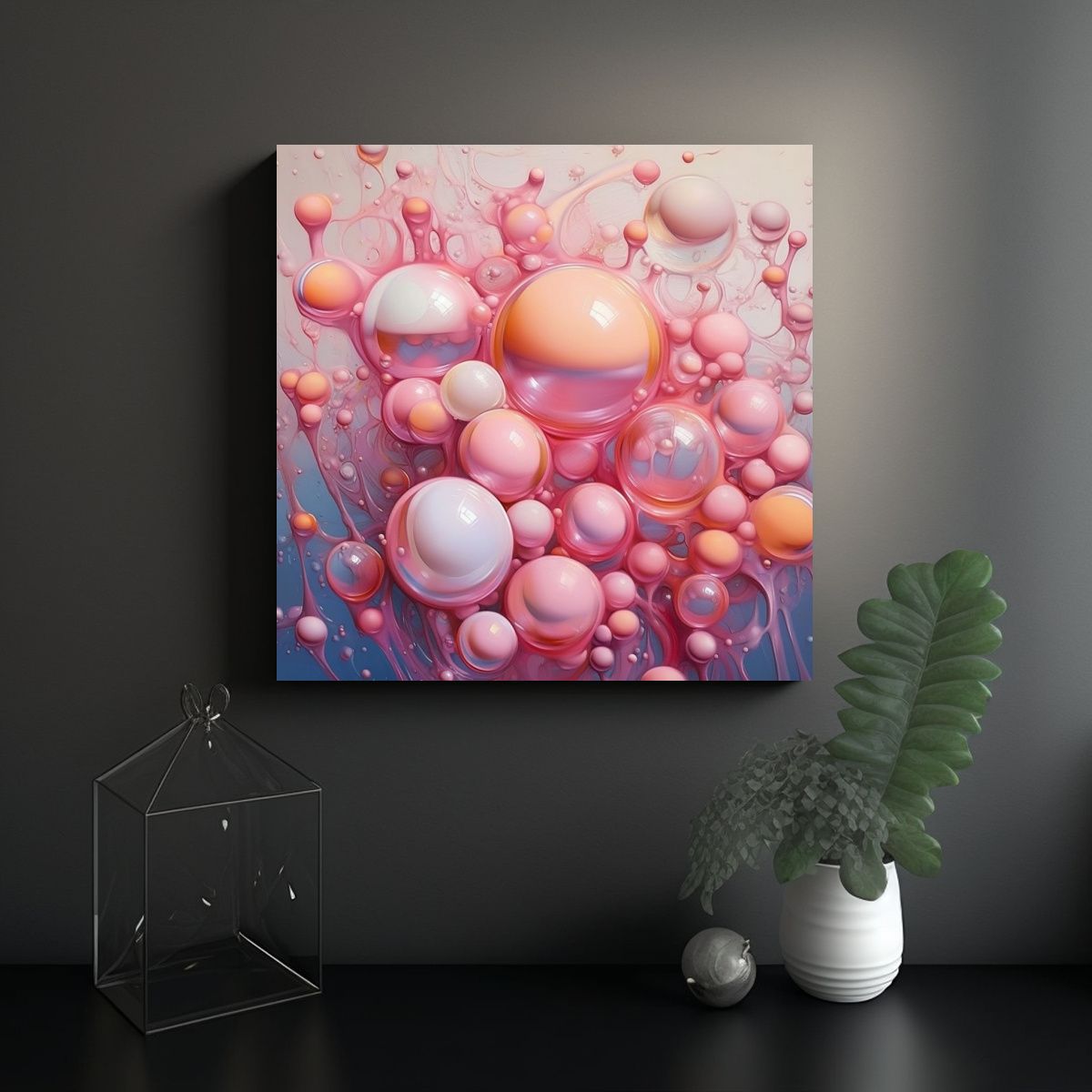 GENERICO - Pinturas Decorativas En Tonos Pastel Con 80x80 Cm
