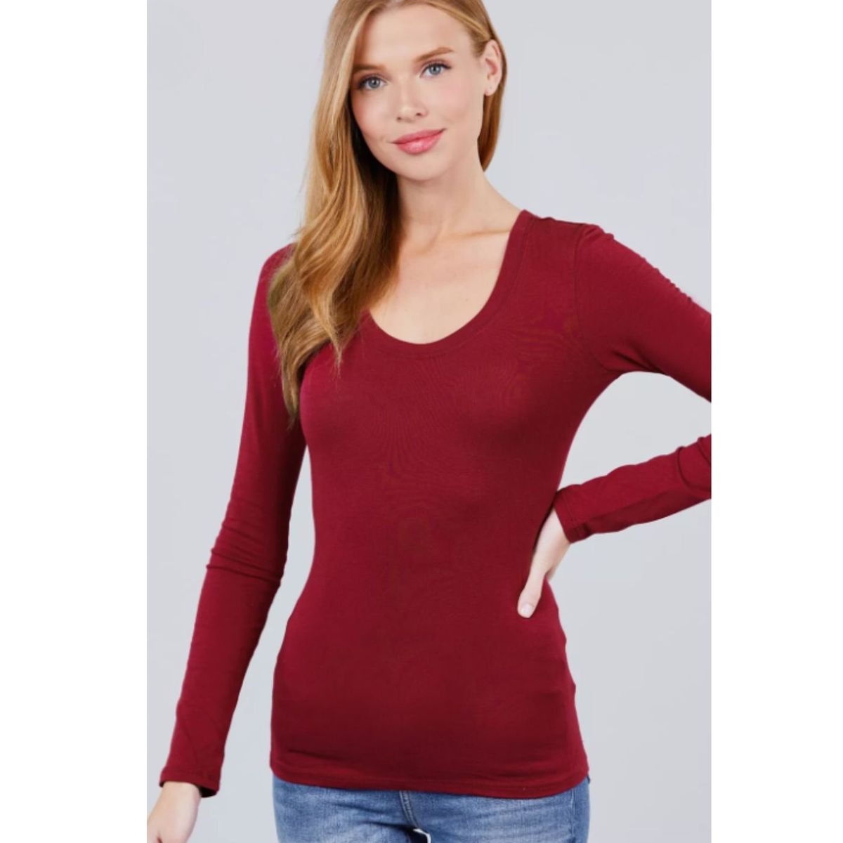 LIKE SHOP - Camiseta Mujer Elasticada Manga Larga Bambu 2123