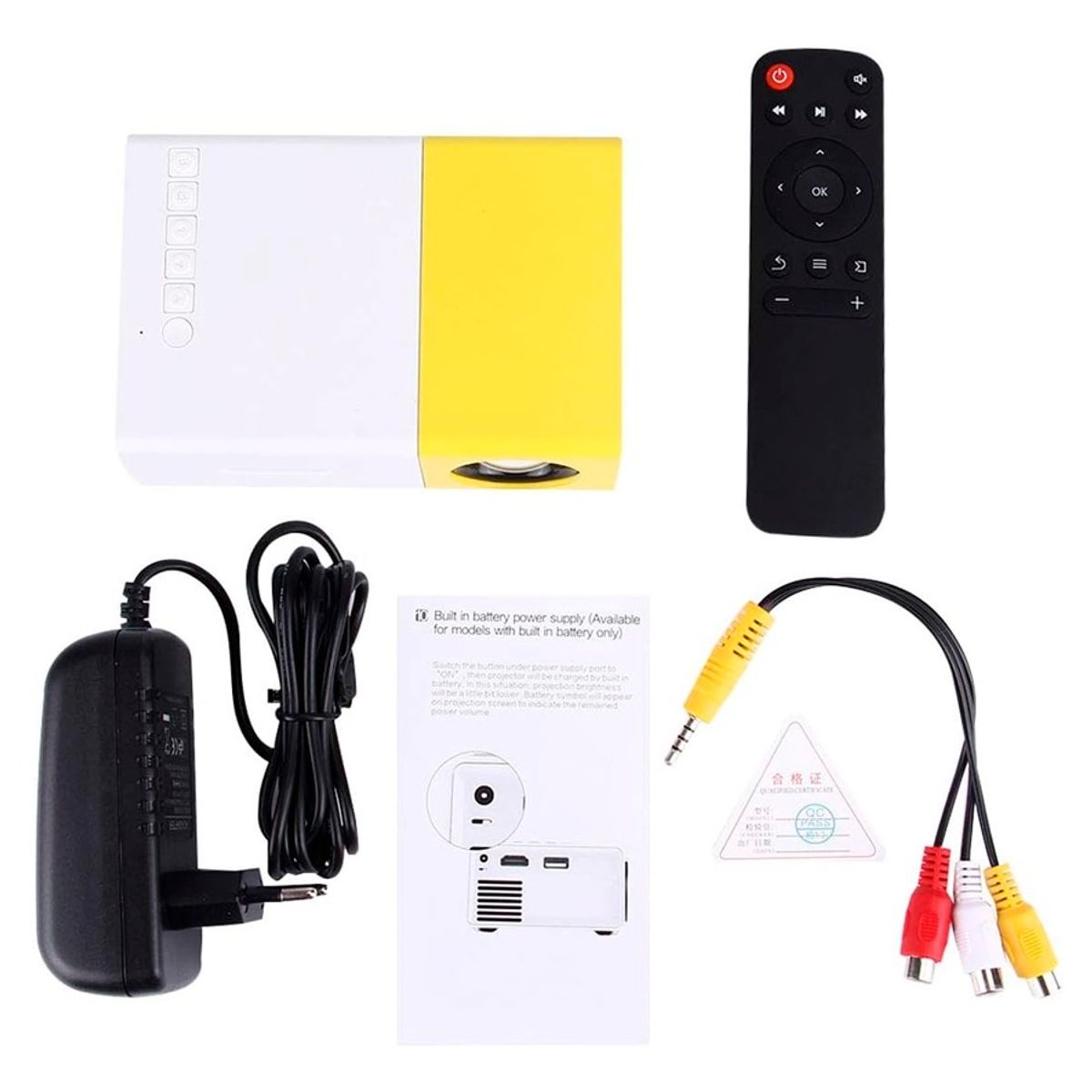 GENERICO - Mini Proyector De Video LED Portátil YG 300 1080P HD