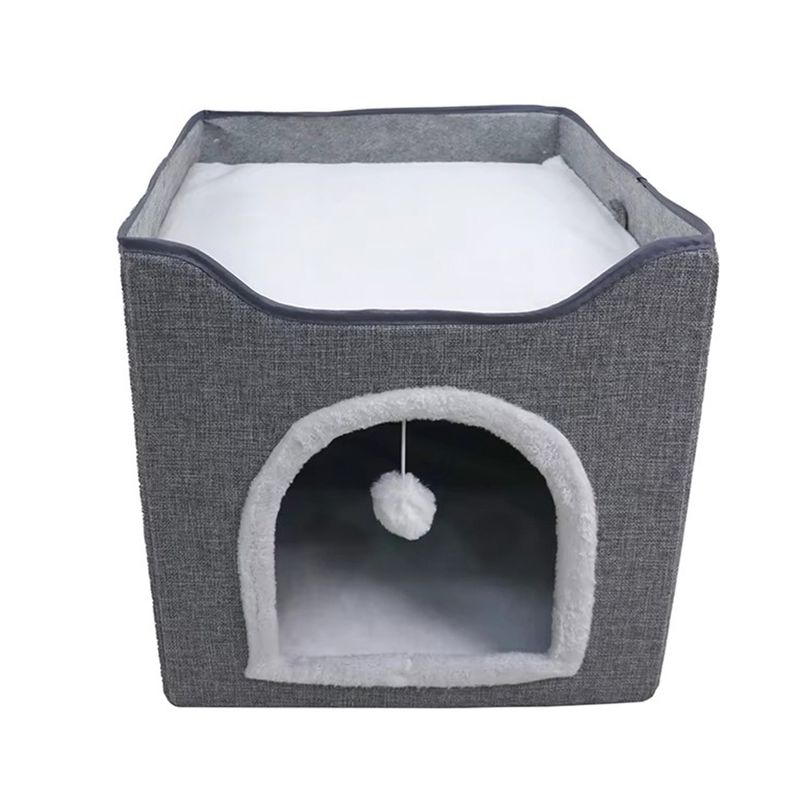 ALPHA - Cama Mascota Soft Confort Plegable Con Techo