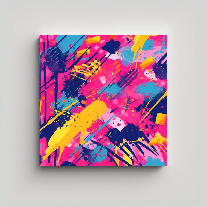GENERICO - Patrón Arte Decorativo Enigmático Estilo 90s 90x90 Cm