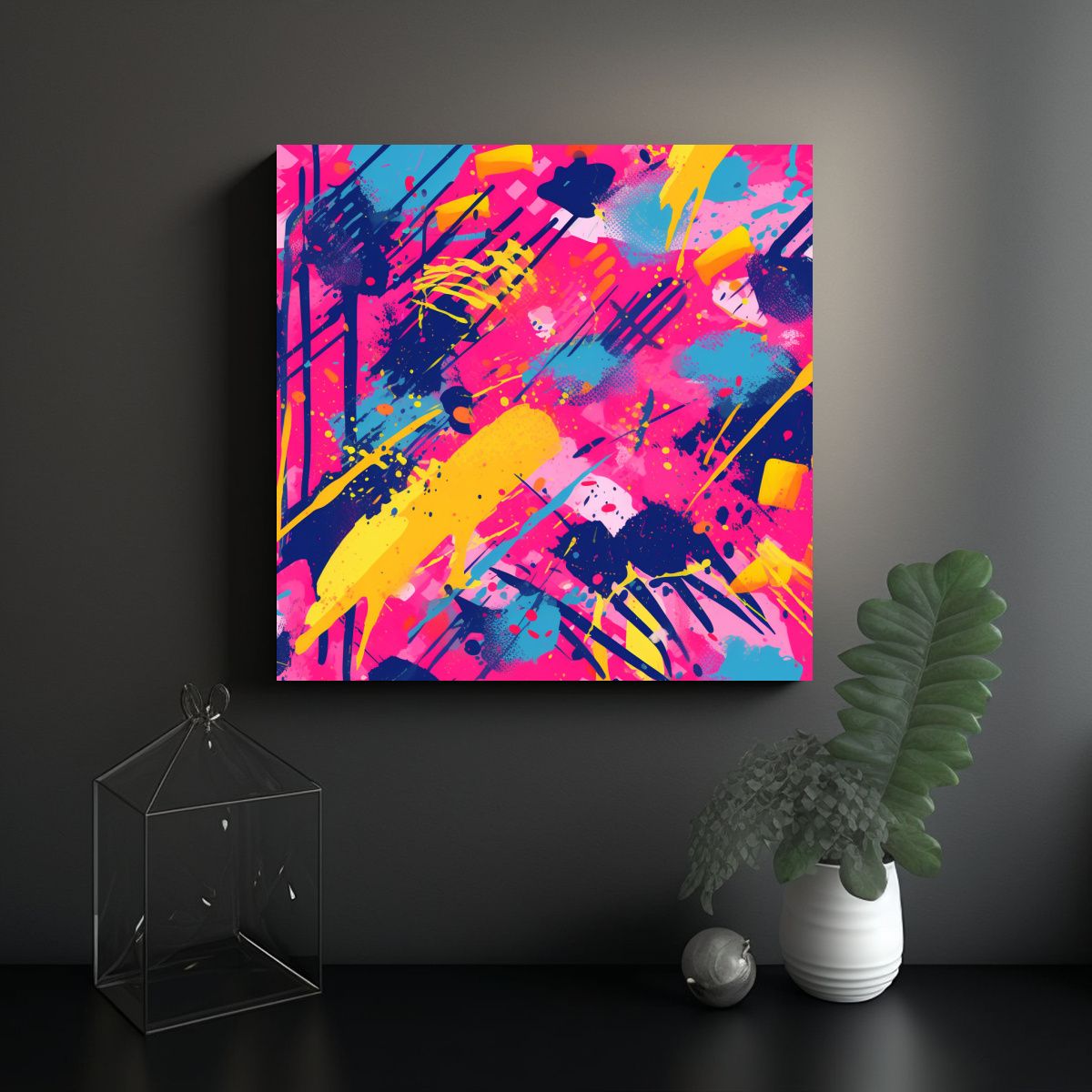 GENERICO - Patrón Arte Decorativo Enigmático Estilo 90s 90x90 Cm