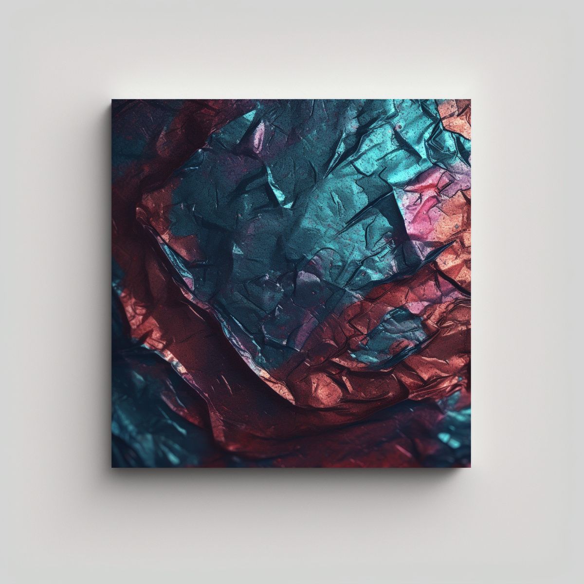 GENERICO - Cuadro Decorativo Tela Canvas Textura Papel 50x50 Cm