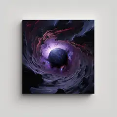 GENERICO - Cuadro Inspiración Planetaria Agujero Negro 90x90 Cm