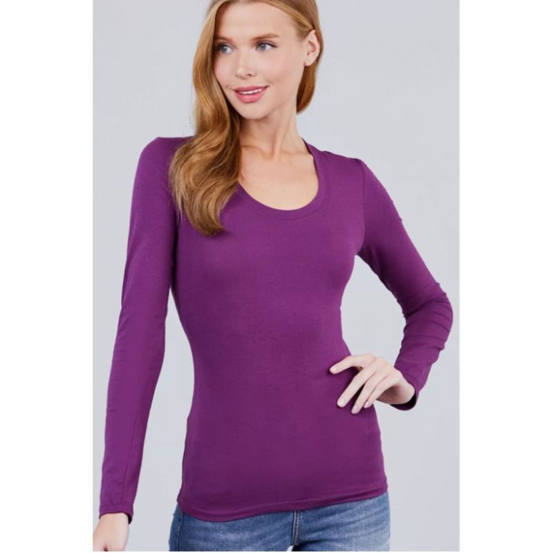 MPROPIA - Camiseta Mujer Elasticada Manga Larga Bambu 2123