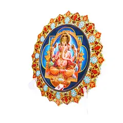GENERICO - Placa Decorativa Ganesha Relieve Colorido
