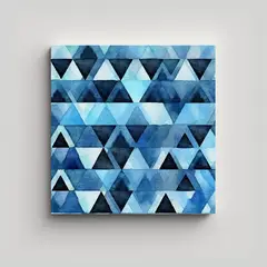 GENERICO - Cuadro Decorativo Con Pequeños Cuadrados Azules 90x90 Cm