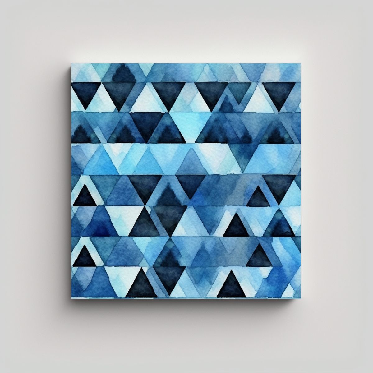 GENERICO - Cuadro Decorativo Con Pequeños Cuadrados Azules 60x60 Cm