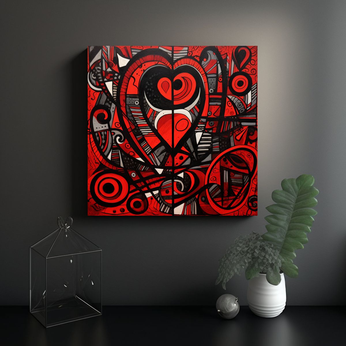 GENERICO - Arte Decorativo Escenario Dibujo Abstracto En 50x50 Cm