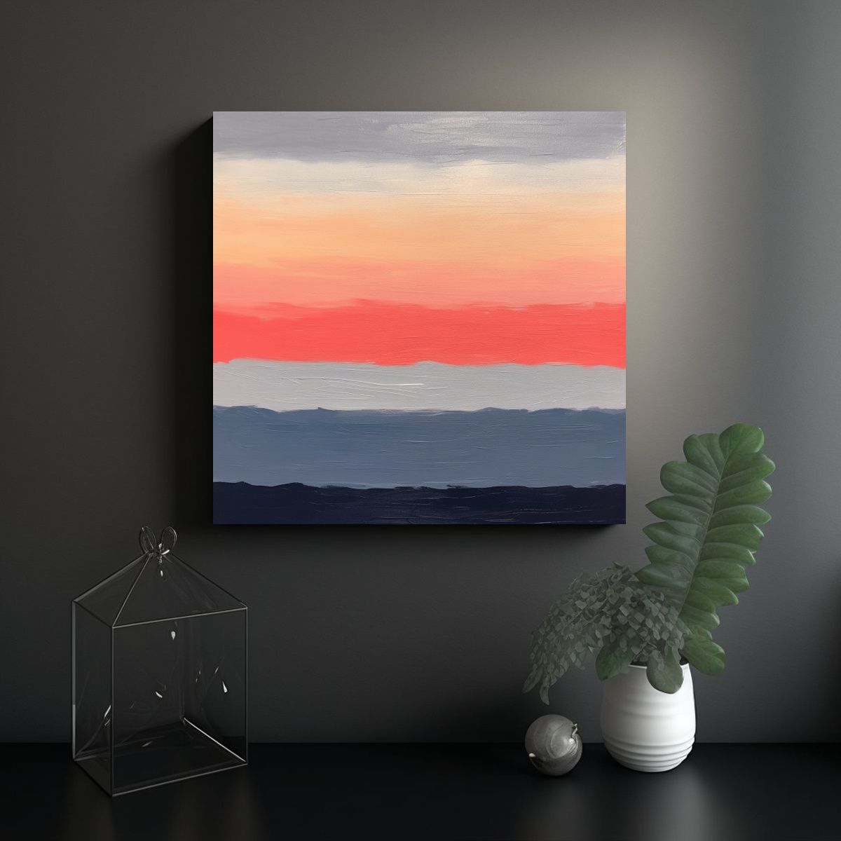 GENERICO - Pintura De Arte Moderno Minimalista Expresivo En 70x70 Cm