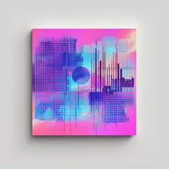 GENERICO - Cuadros Decorativos Con Estilo Retro De Los 80 En 90x90 Cm