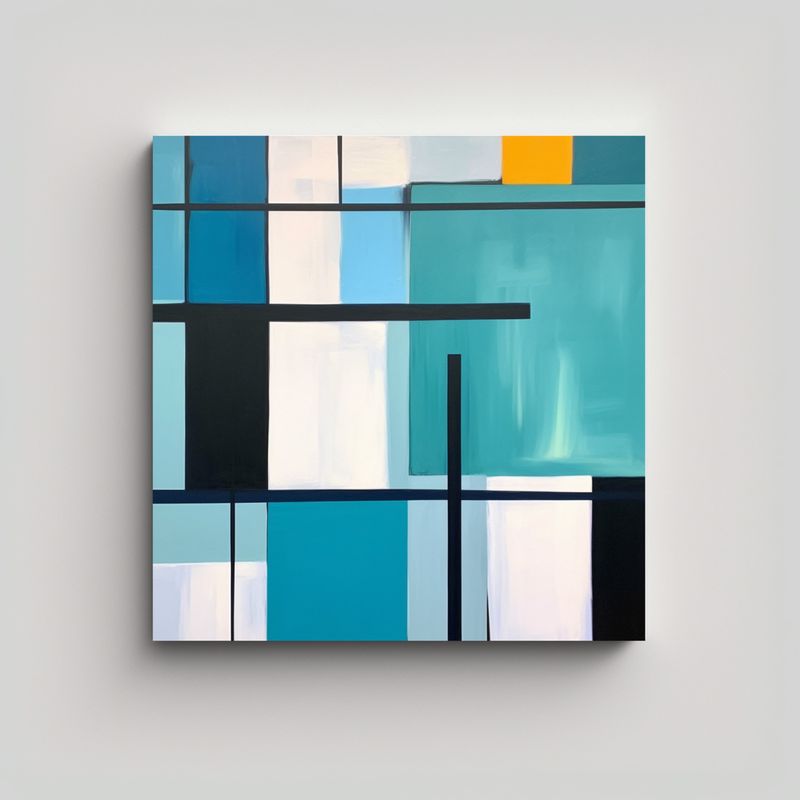 GENERICO - Pintura Abstracta Minimalista En Lienzo 70x70 Cm