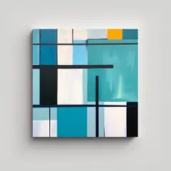 GENERICO - Pintura Abstracta Minimalista En Lienzo 50x50 Cm