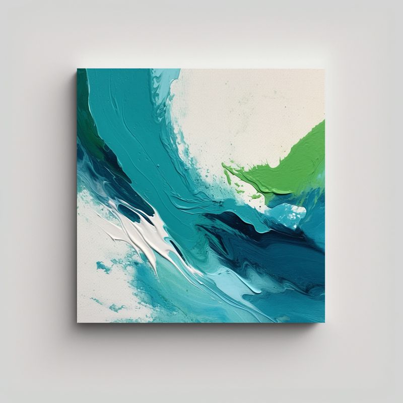 GENERICO - Cuadro Cuadrado Minimalista Armonía Cromática 70x70 Cm