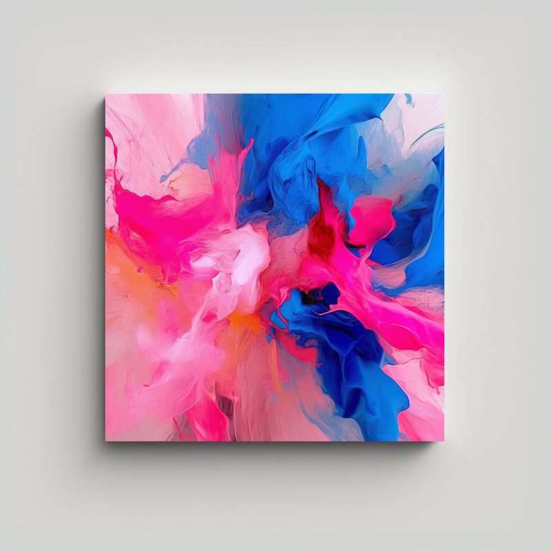 GENERICO - Pinturas De Decoración Generativas Fractales 90x90 Cm