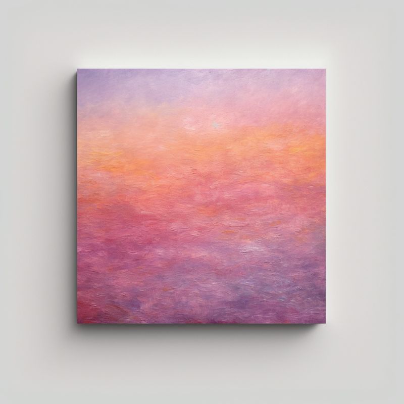 GENERICO - Cuadro Decorativo Reflejo Monet Transición Suave 70x70 Cm