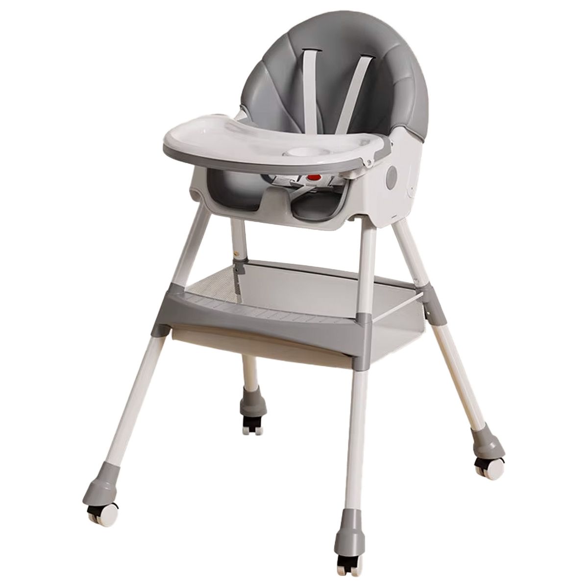 ALPHA - Silla Comer Bebe Doble Altura Safe Baby Gris