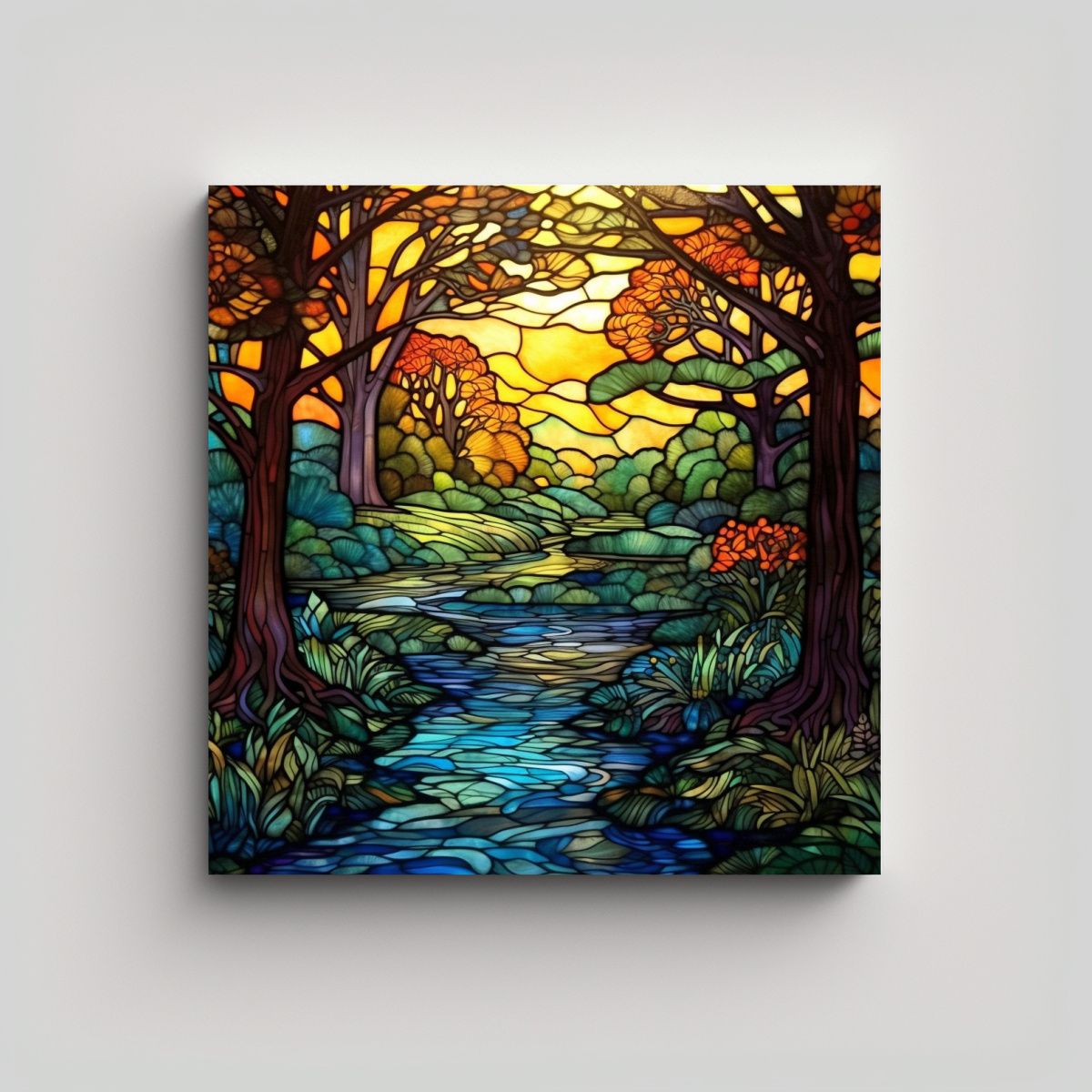 GENERICO - Pinturas Decorativas Vintage Con Vidrieras 80x80 Cm