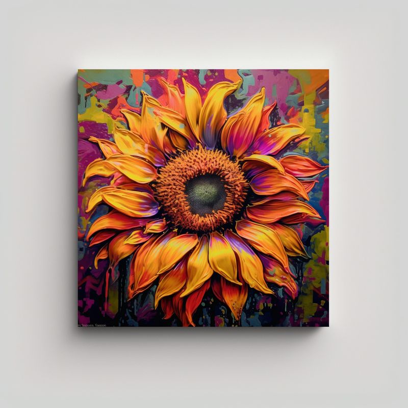 GENERICO - Cuadros Decorativos Armonía Cromática 90x90 Cm