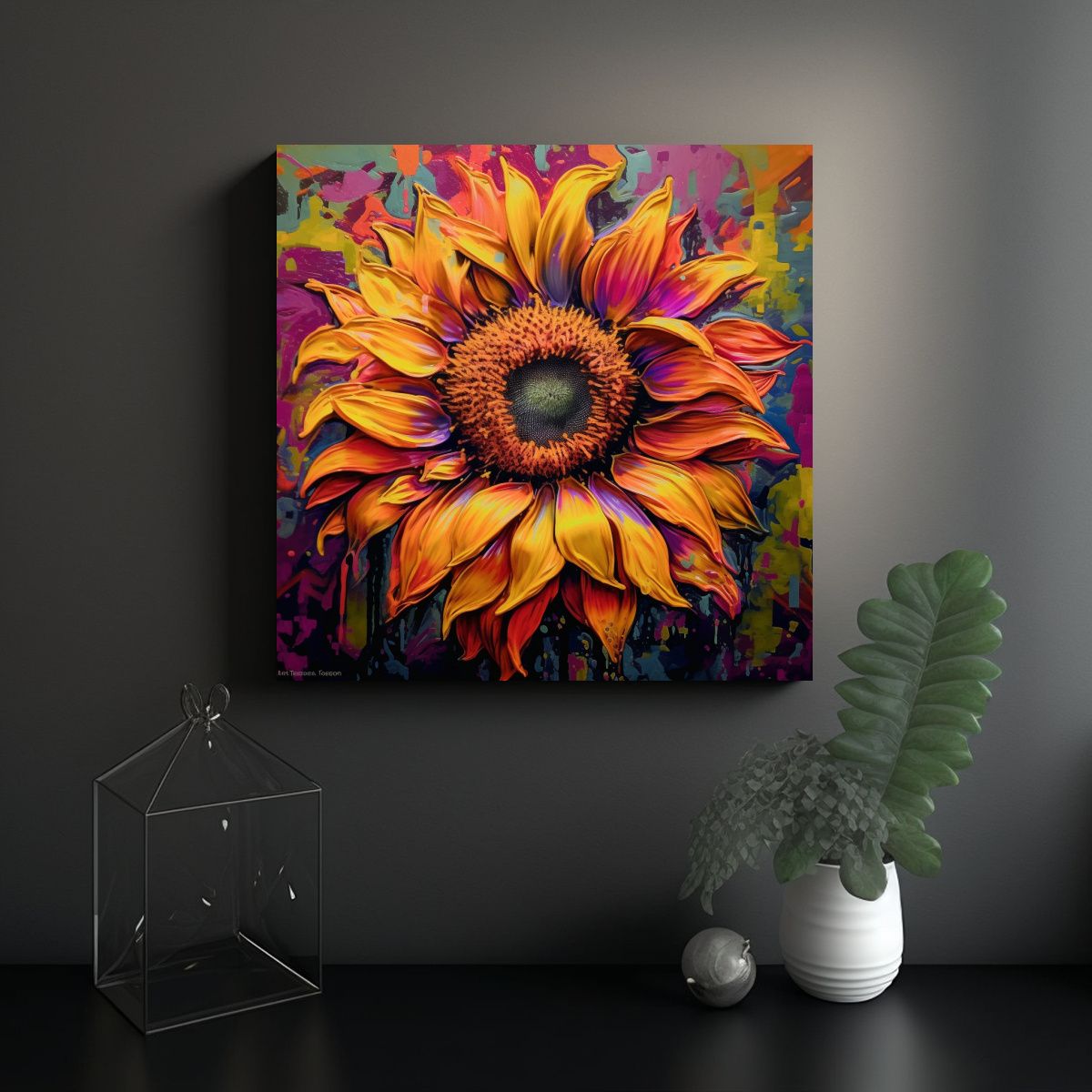 GENERICO - Cuadros Decorativos Armonía Cromática 90x90 Cm