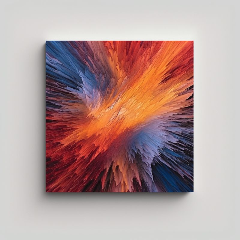 GENERICO - Pinturas Decorativas De Arte Generativo Fractal 90x90 Cm