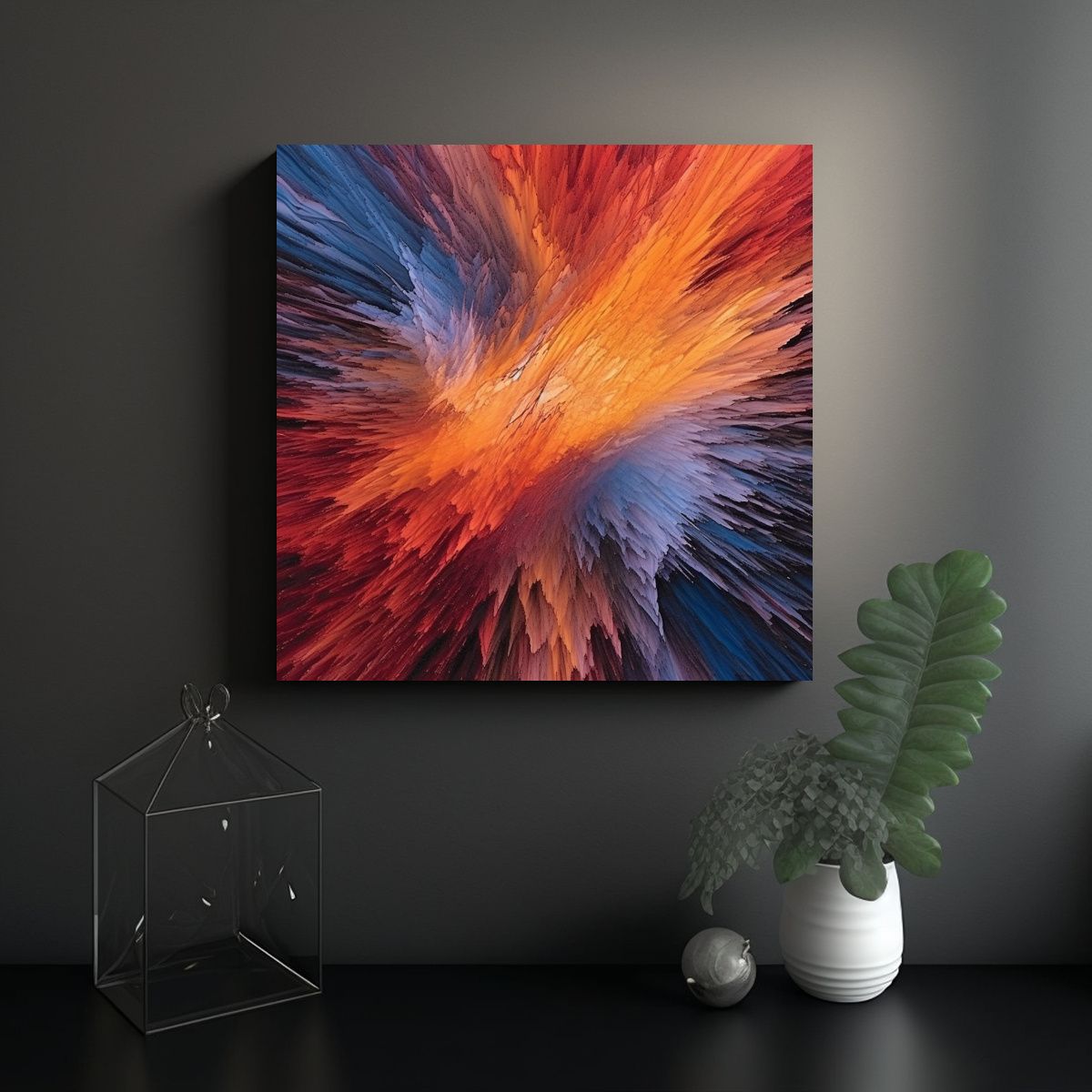 GENERICO - Pinturas Decorativas De Arte Generativo Fractal 80x80 Cm