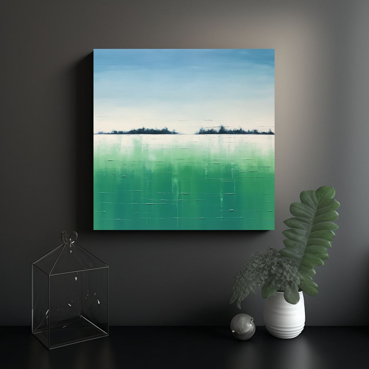 GENERICO - Pintura Minimalista En Lienzo De Alta Calidad 80x80 Cm