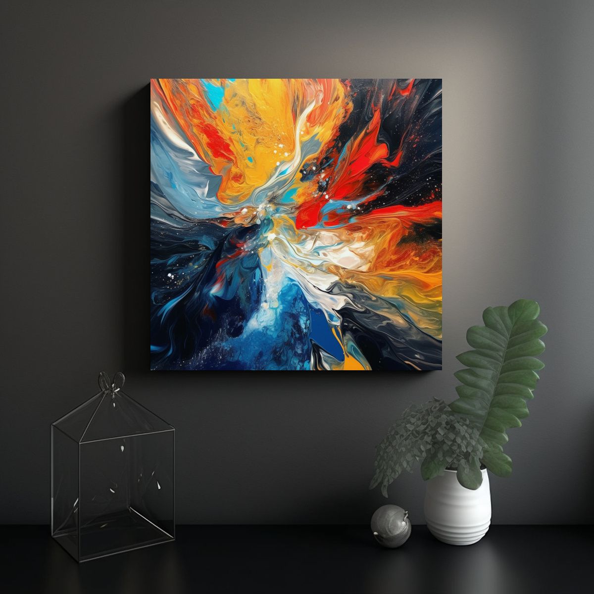 GENERICO - Pinturas Decorativas De Flujo Abstracto Superando 90x90 Cm