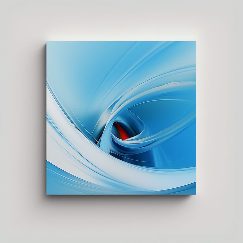GENERICO - Pintura Decorativa Abstracta Lienzo Relieve Azul 60x60 Cm