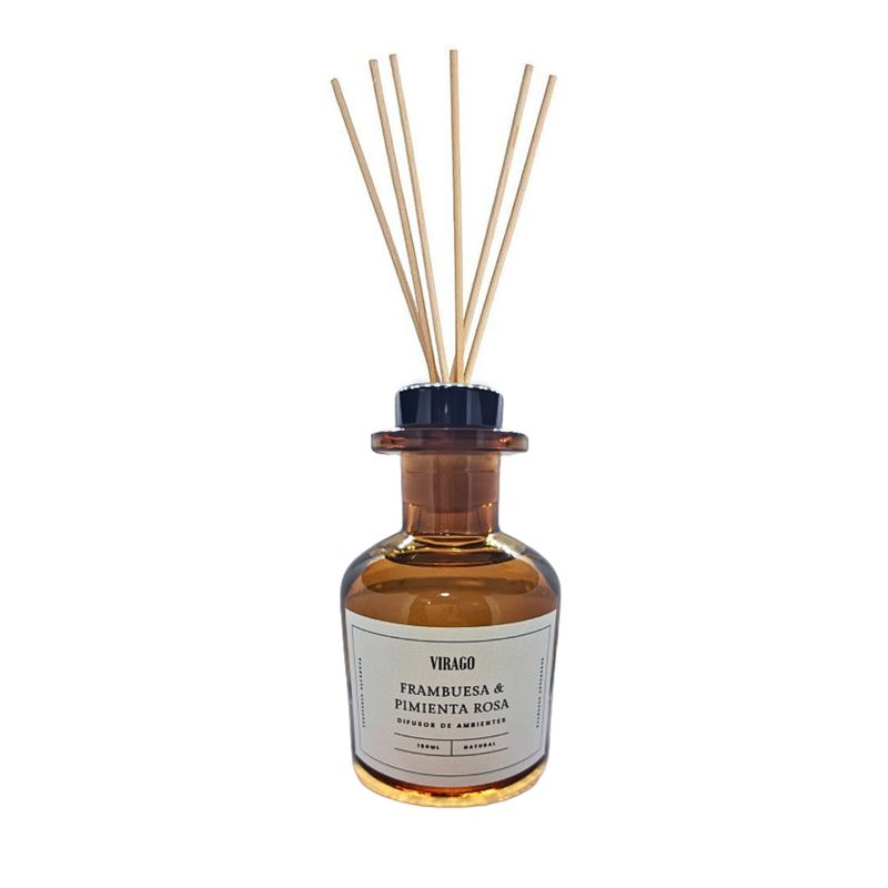 GENERICO - Difusor Aromas Ambiental Varillas Virago 150ml Frambuesa-Rosas